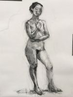 やまじさん上半身のフォルム、手と胸が良くかけている。